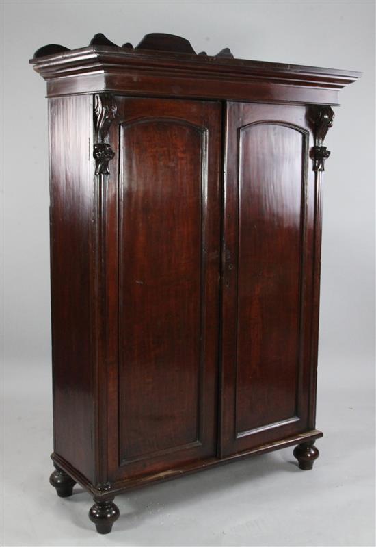 Victorian Anglo Indian teak two door cabinet(-)